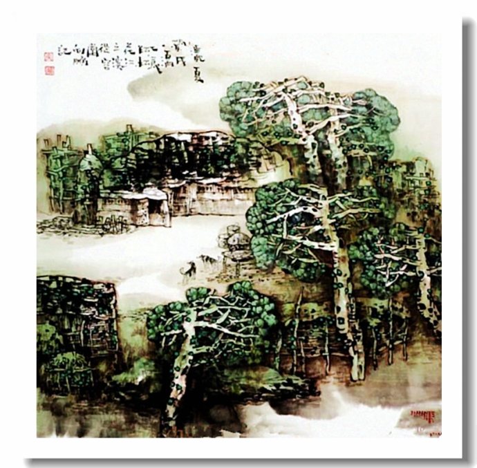 李向鸿山水画精品欣赏,李雁飞写意山水画