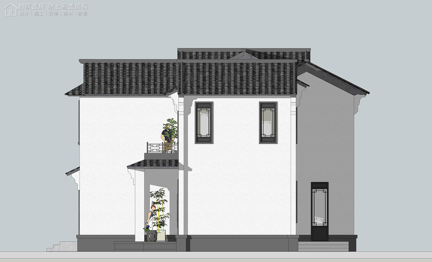 三层新中式别墅全套设计图纸,新中式合院别墅户型图纸