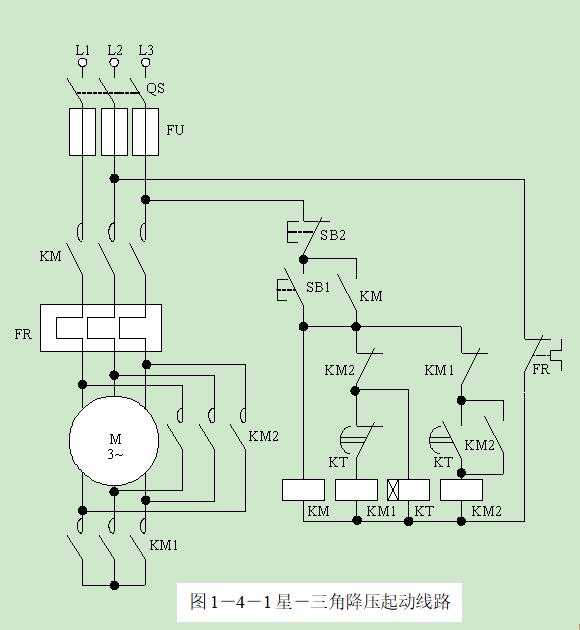 时间继电器自动控制星三角降压,时间继电器控制电机自动顺序启动