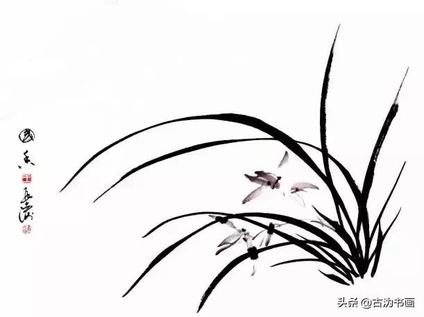 徐湛国画兰花技法教学,国画兰花入门技法