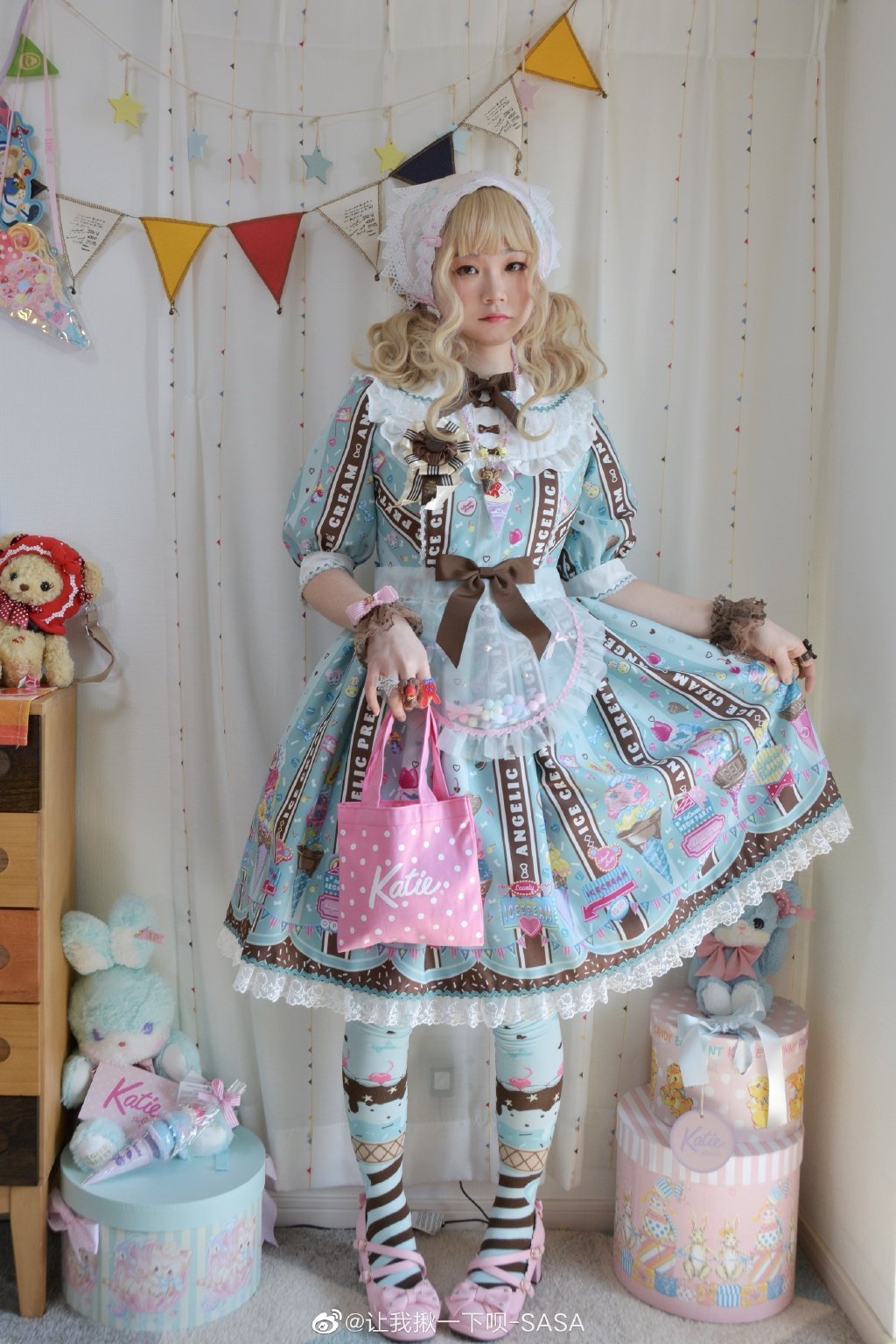 显瘦蓝色lolita夏季,好看显白凉快的lolita