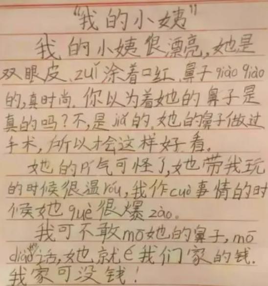 小学生作文小侄子,五年级上册作文写姑姑很暴躁