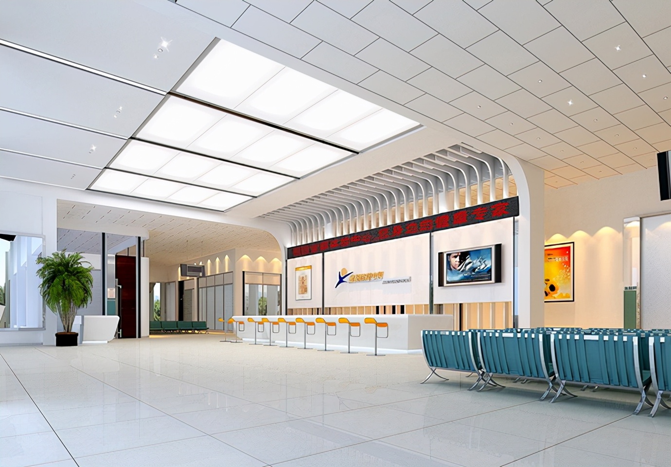 食堂铝方通吊顶效果图大全集,食堂吊顶造型效果图