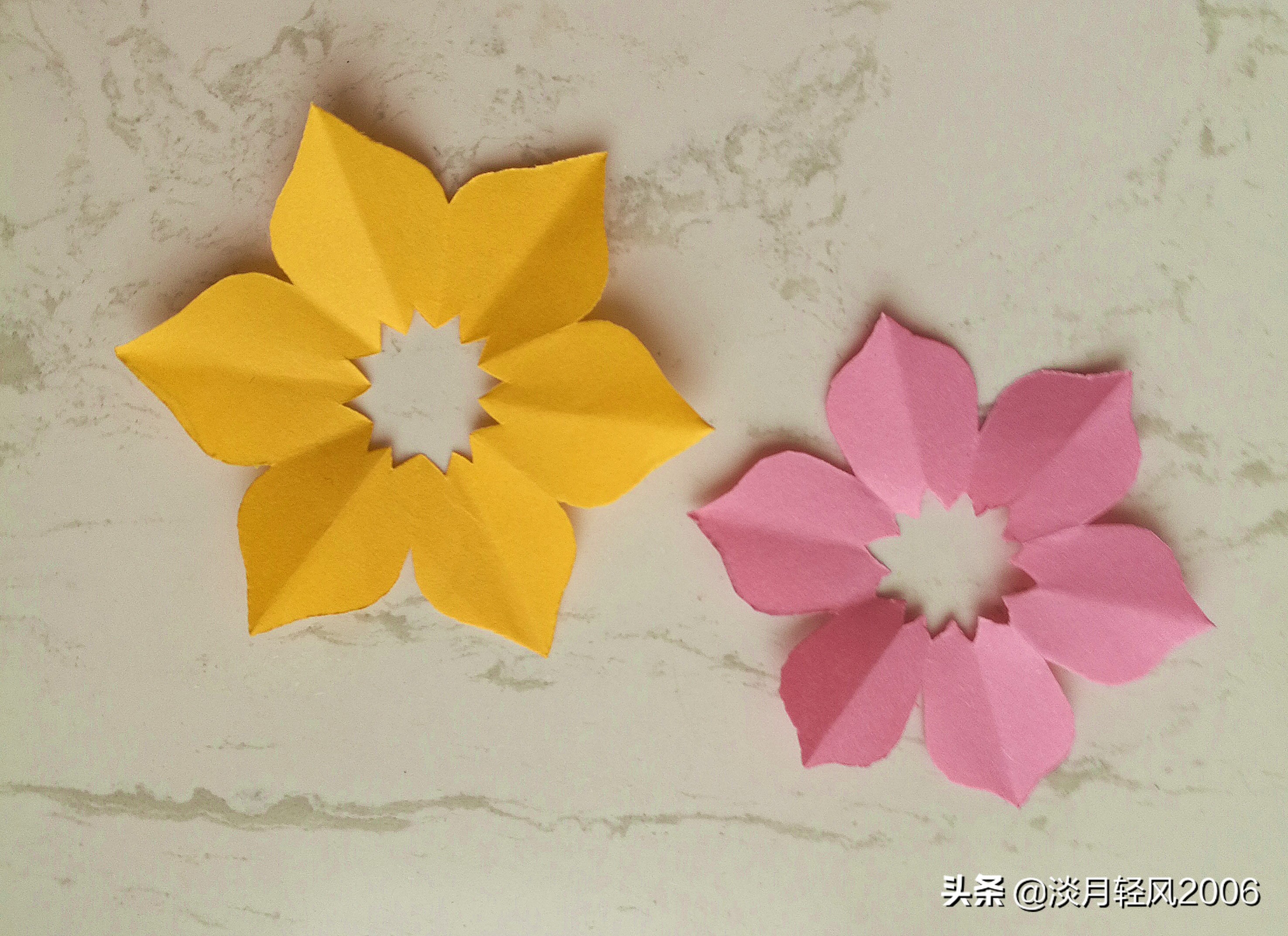 最简单剪纸手工花教程,手工剪纸花教程简单又漂亮