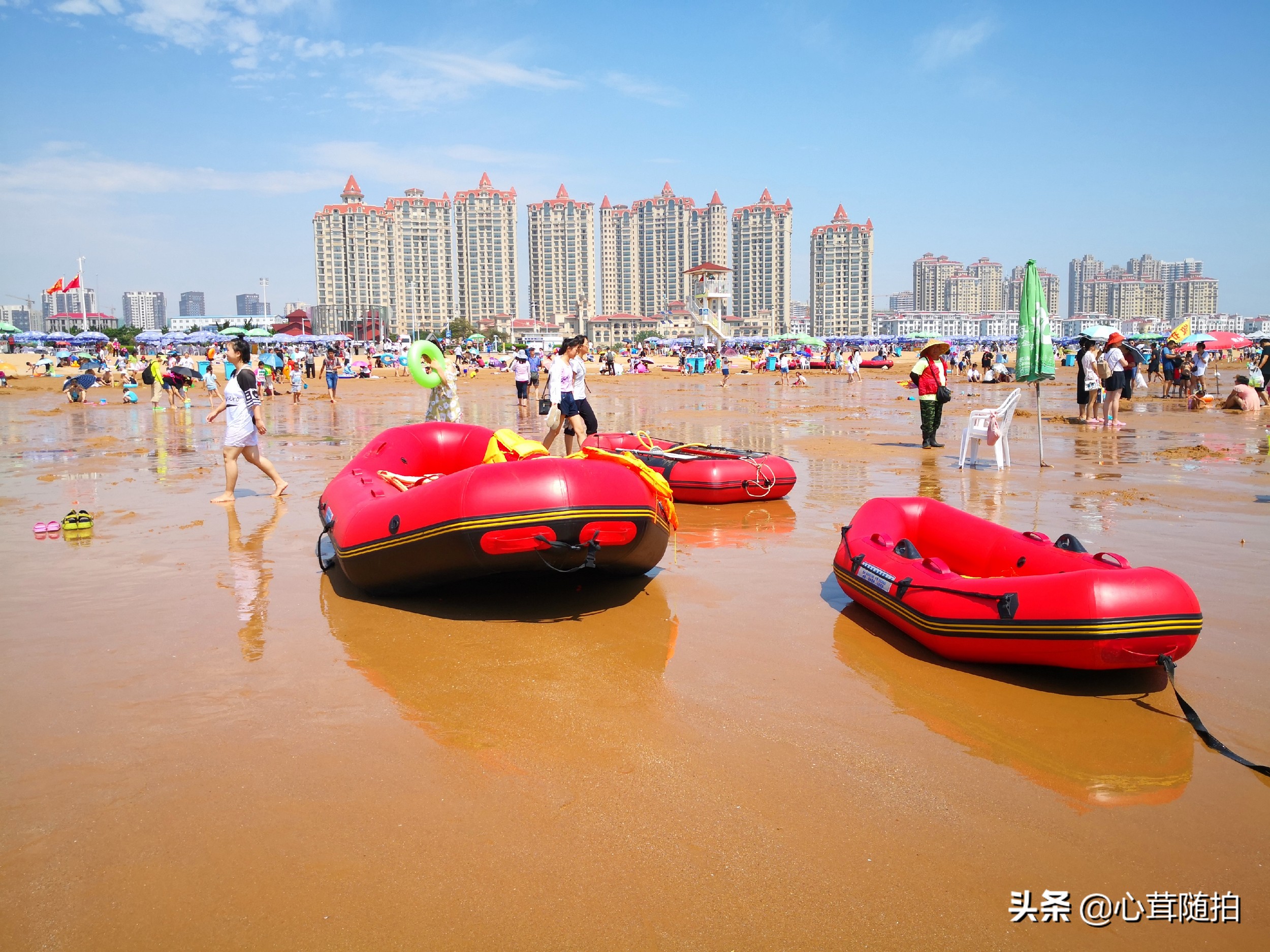 青岛市的金沙滩,金沙滩海边生活