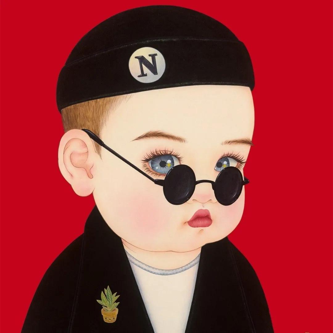 萌娃可爱头像图片可直接保存,萌娃可爱头像卡通男孩和猫