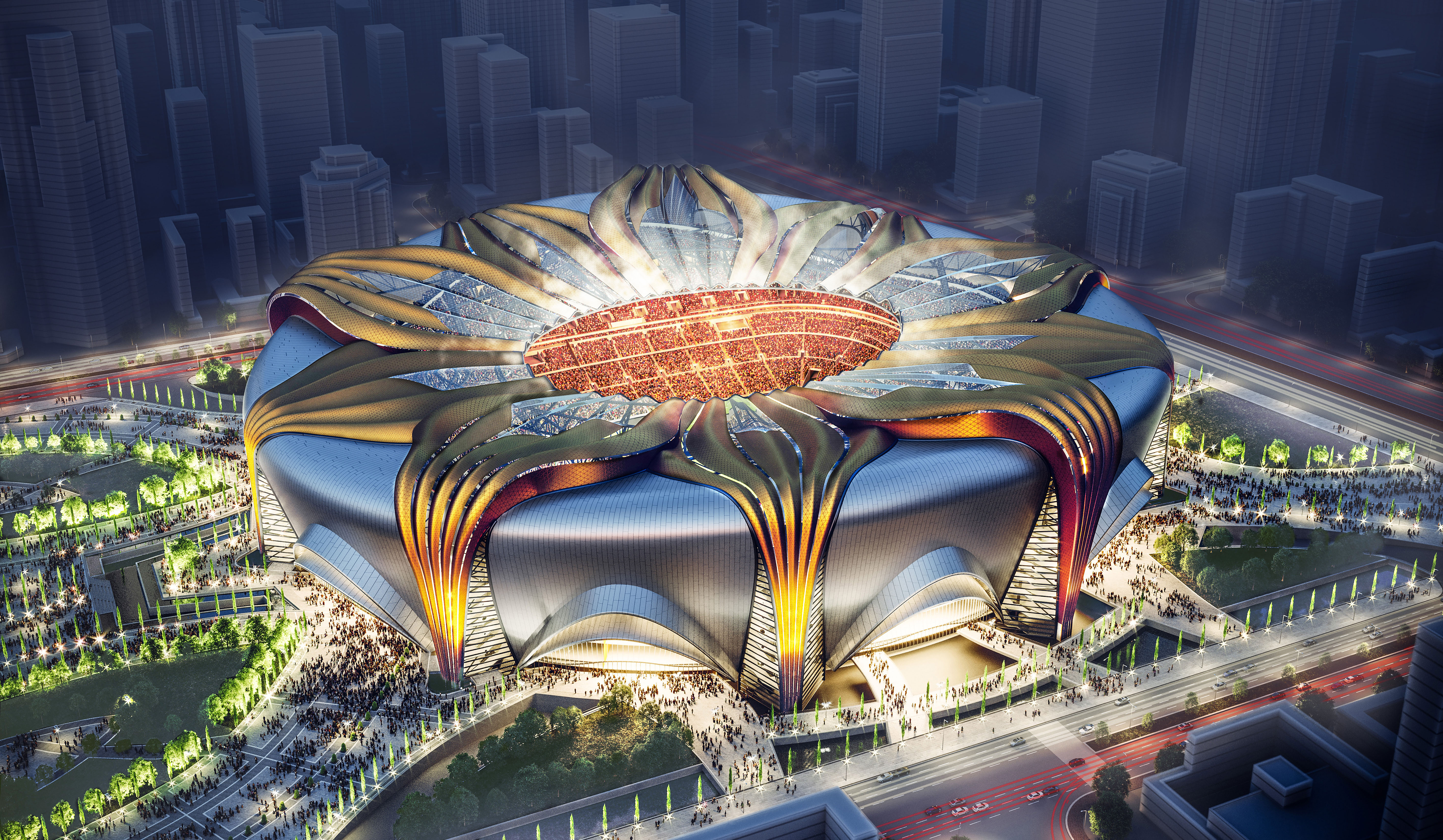 恒大新球场六个设计方案,恒大球场六套设计图