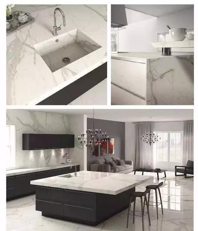 轻奢新中式大理石效果图,钻石型大理石装修效果图