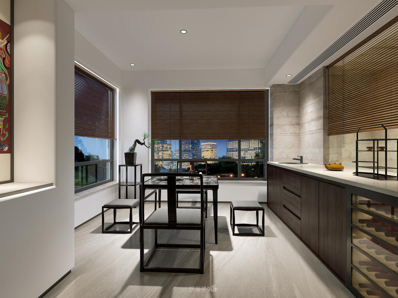 设计师梁彬：成都246㎡宁静致雅，黑与白交错空间