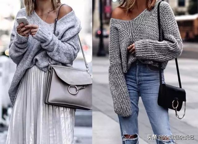 v领毛衣慵懒风显白显瘦,显瘦又百搭全靠这件v领毛衣