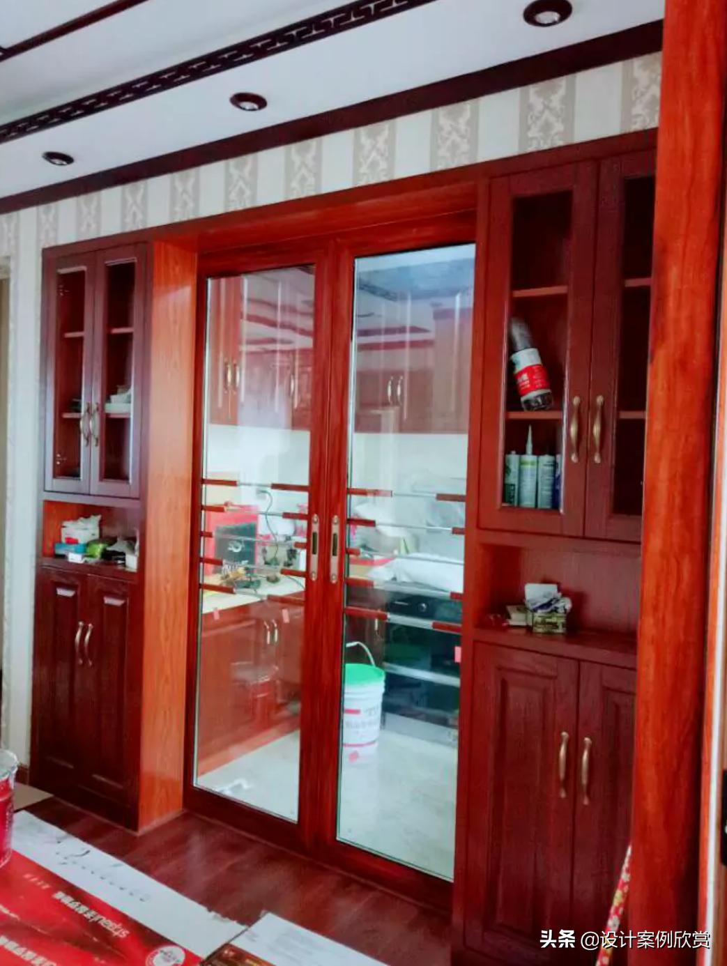 餐厅酒柜最佳效果图,餐厅酒柜简约大气上档次