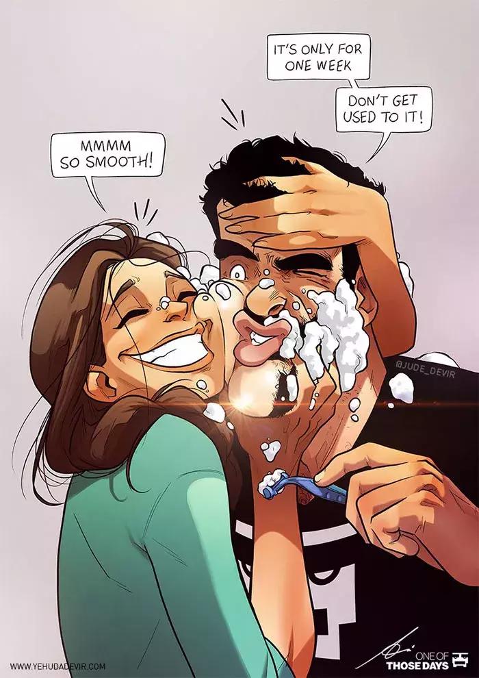 宠妻硬汉画下与妻子的日常私密生活，引网友围观:这才是爱情呀!