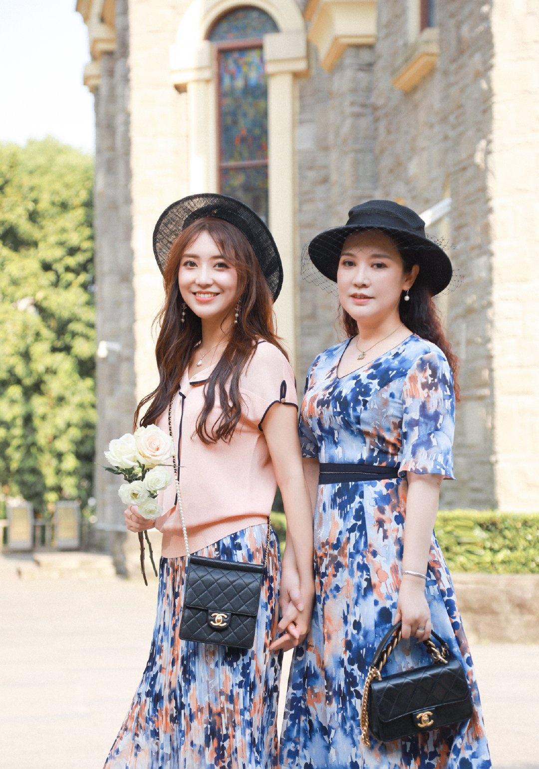 三木母女同款夏装,三木神仙母女穿搭