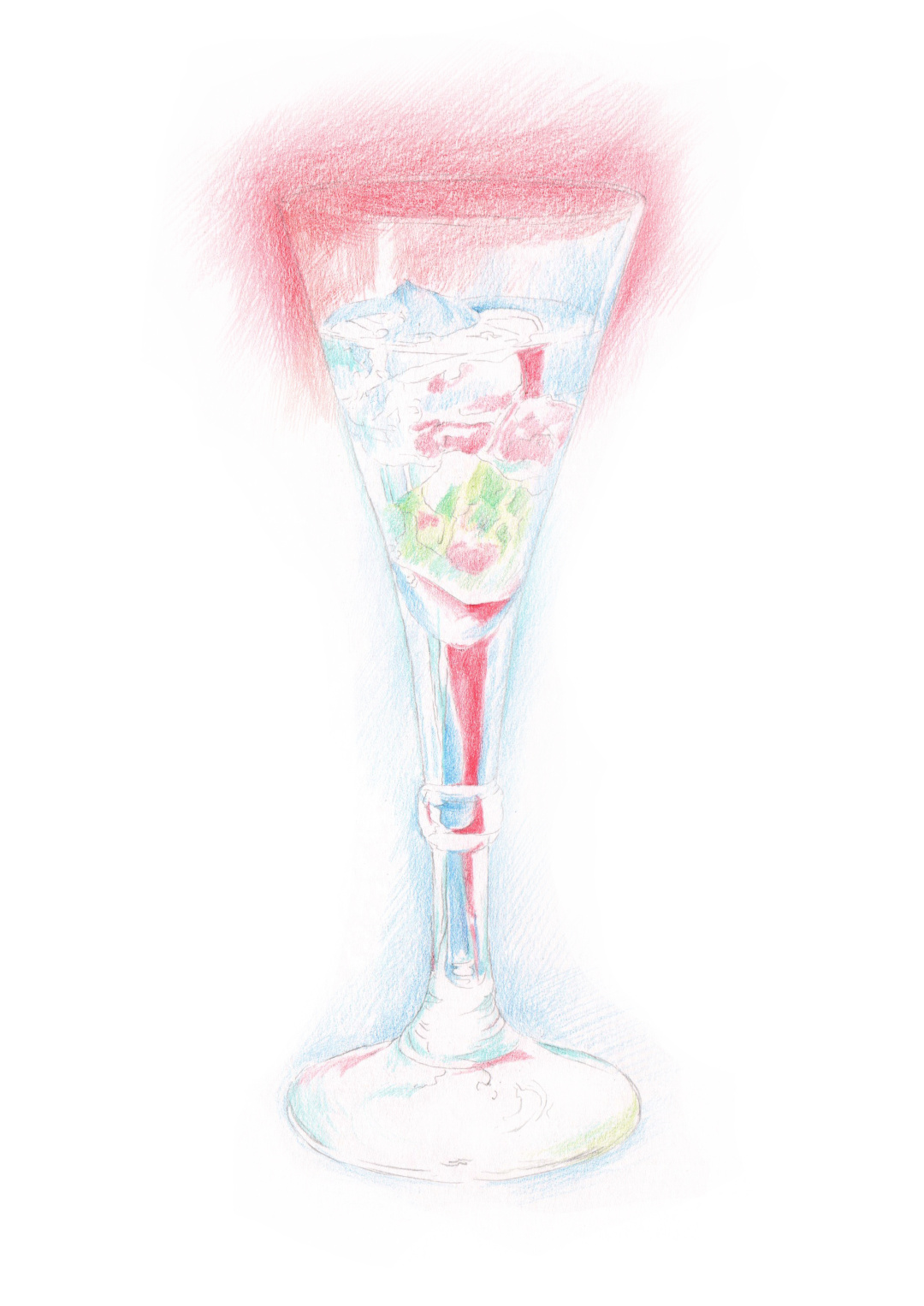 彩铅玻璃质感,彩铅物体背光面上色技法规律讲解