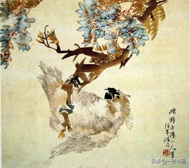 清代山水花鸟画家名单,清代画家朱耷的花鸟画画得很简练