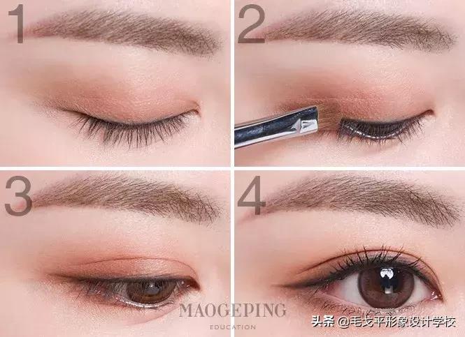 眼妆怎么画显大又干净的眼影颜色,怎样用四种颜色眼影画出酷的眼妆