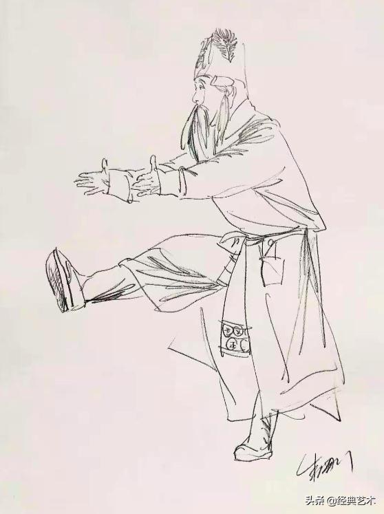 戏曲速写教程,戏曲人物速写素描