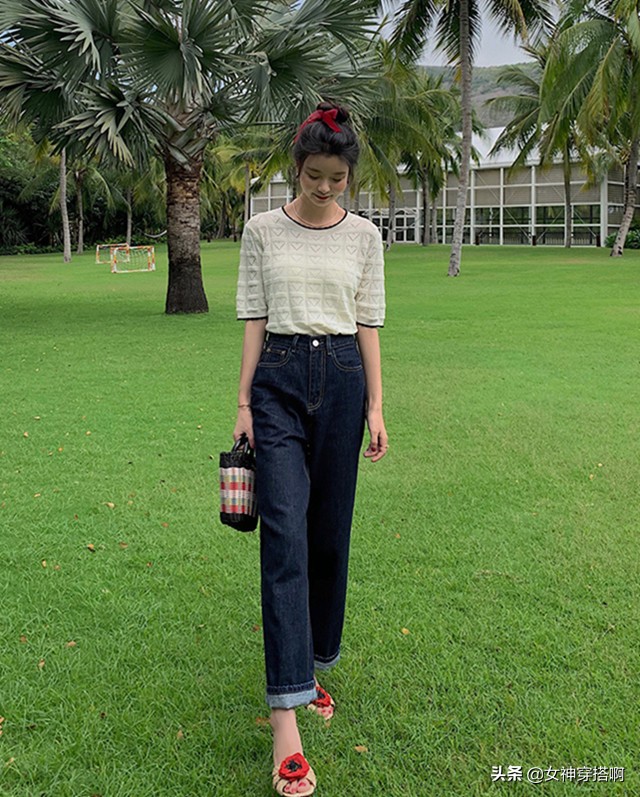 为什么女生总是要穿阔脚裤,腿短粗的适合穿老爹裤吗