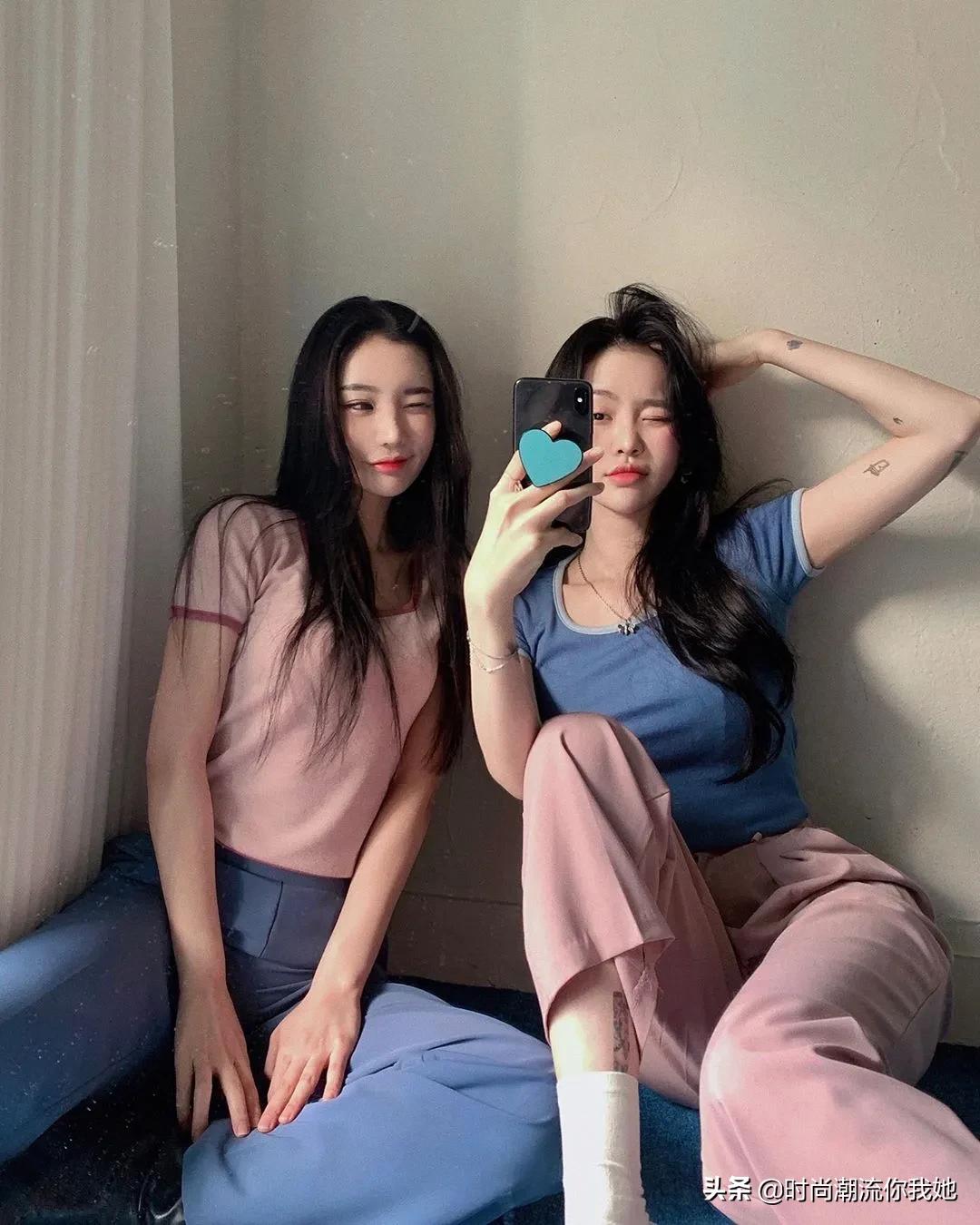 夏天穿马卡龙色系的长裤,马卡龙紫色裤子搭配