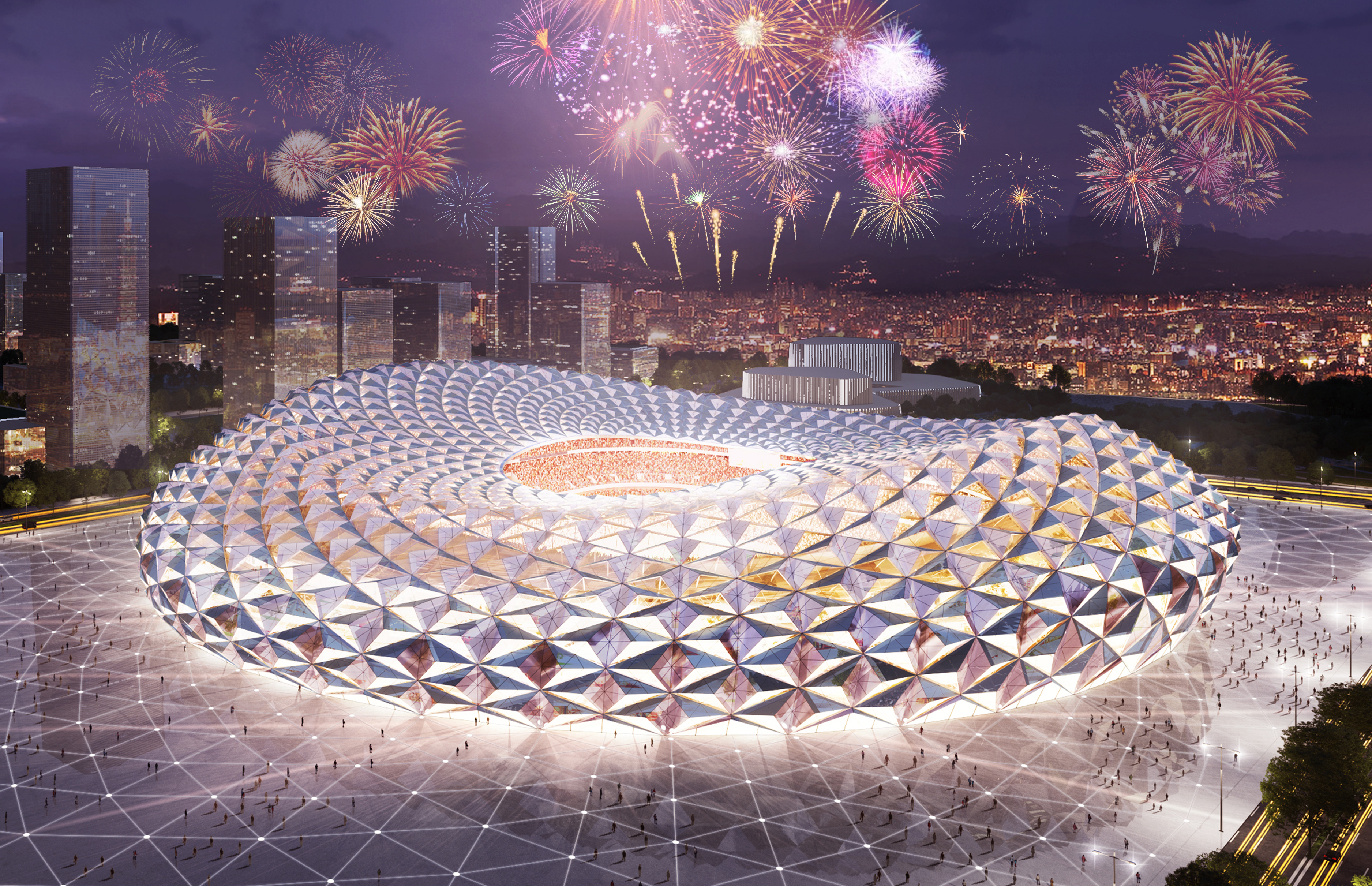 恒大新足球场创意,恒大新球场与世界顶级球场对比