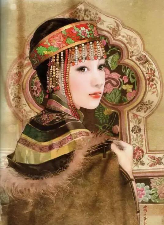 五十六个民族五十六枝花画,五十六个民族人物画高难度