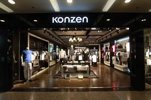 设计感男装店铺设计,konzen男装设计图
