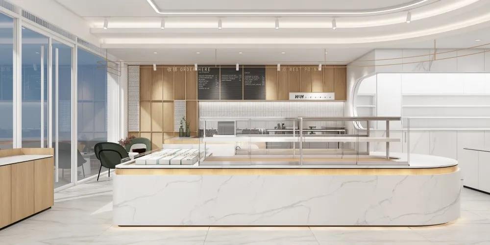 蛋糕店简装修风格图片,新中式蛋糕店极简风格