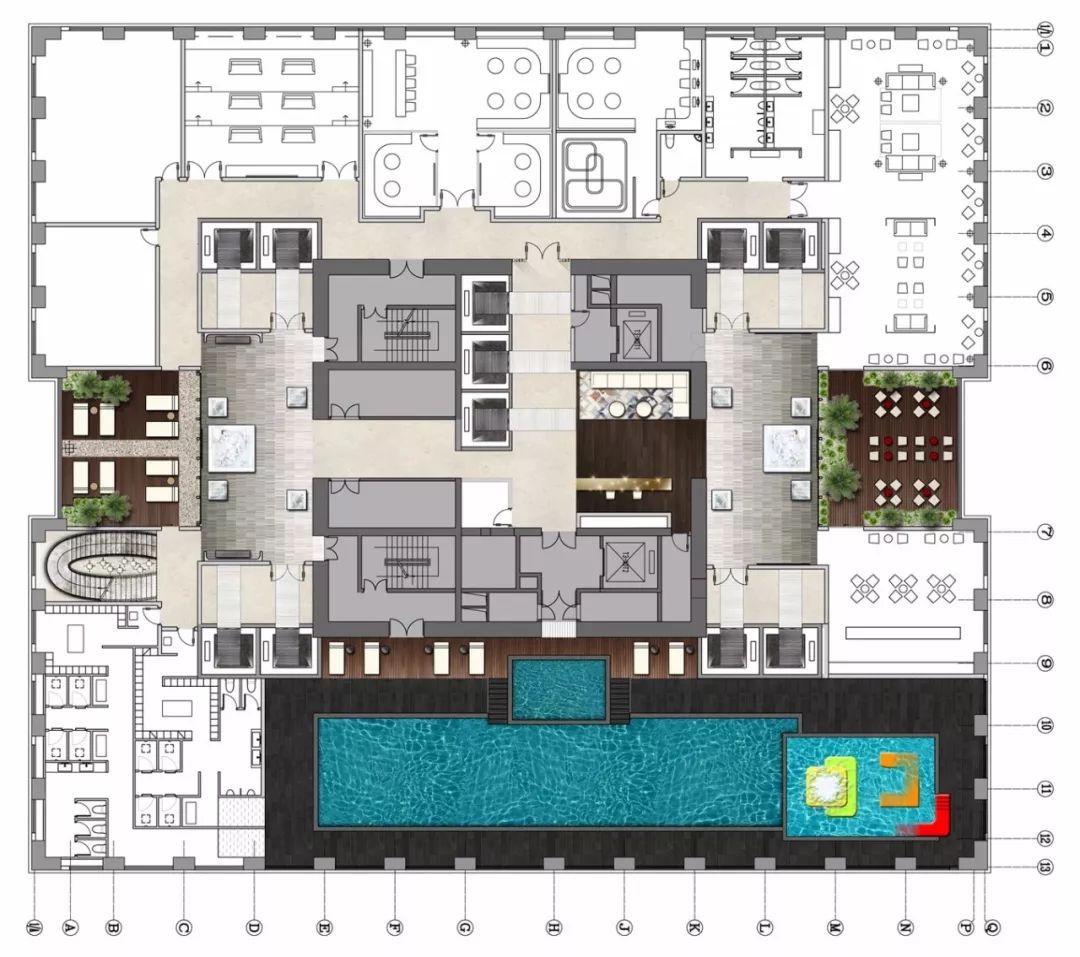 室内设计ps彩色平面图素材下载,ps室内平面图图库