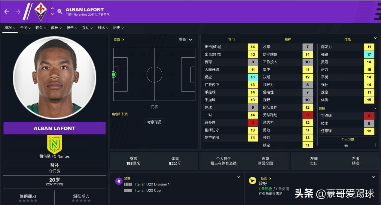 fm2016世界级门将,fm足球经理推荐门将