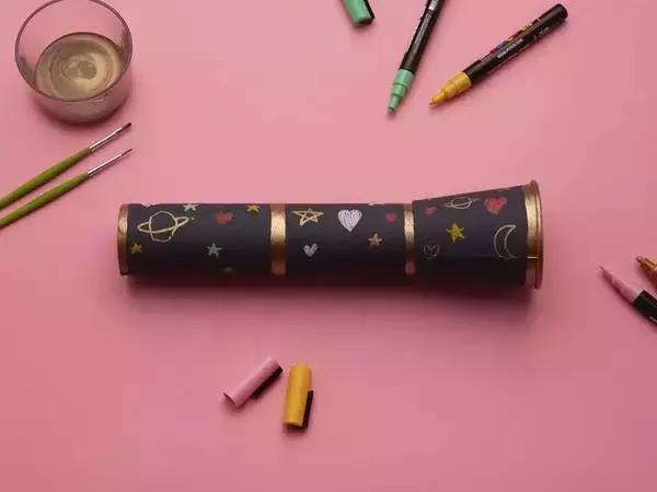 手工制作幼儿园立体天文望远镜,变废为宝手工望远镜制作儿童