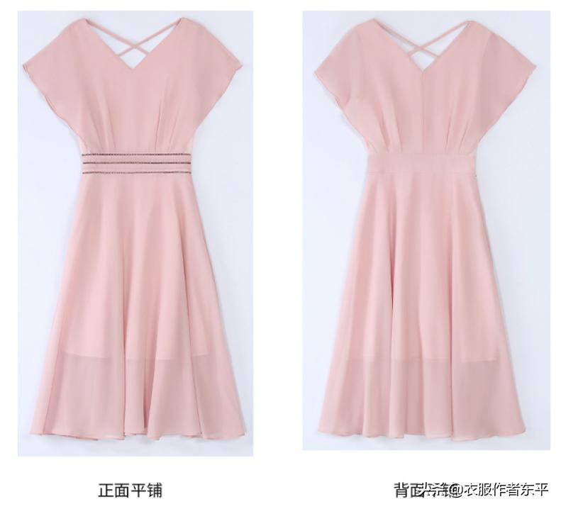 夏季淑女飞袖圆领T恤裁剪图,春秋显瘦长袖连衣裙裁剪图