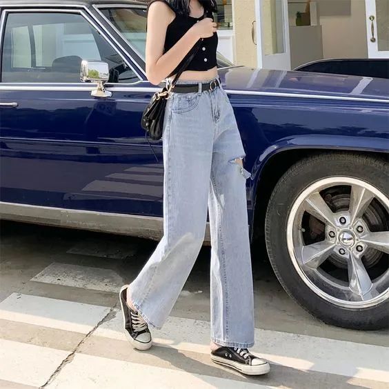 宽松老爹裤的搭配才时髦,老爹裤的搭配才时髦