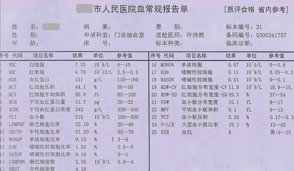 感冒：血常规里的白细胞，自己看懂报告是细菌性还是病毒性感染