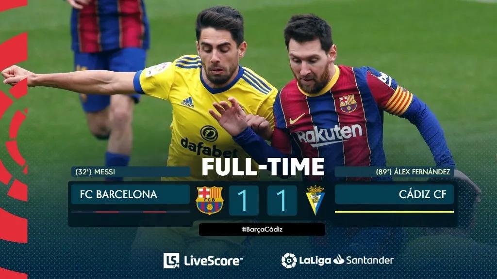 梅西巴萨西甲联赛,巴萨遭格拉纳达绝平