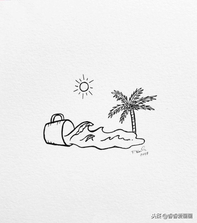 儿童公园简笔画彩色场景风景人物,幼儿风景简笔画大全最简单漂亮