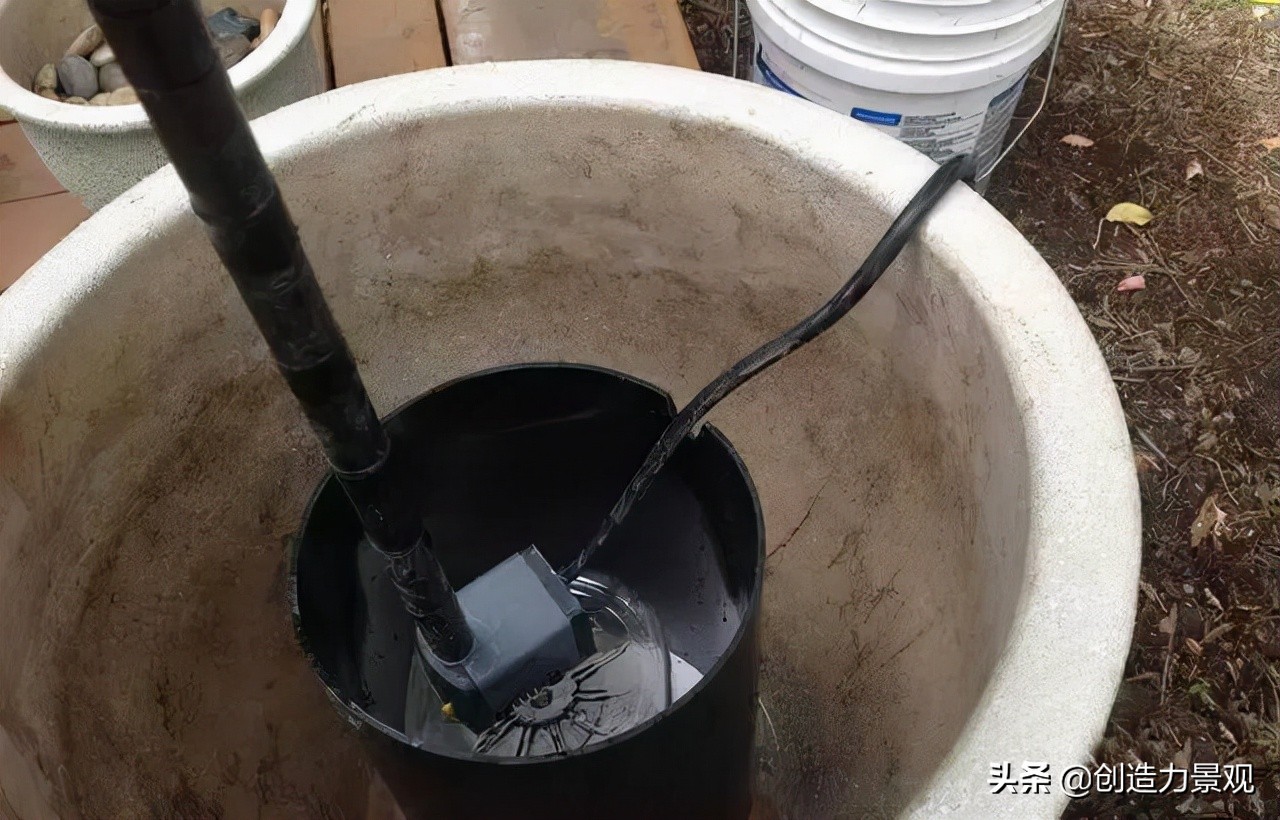 庭院喷泉水景制作,庭院自制大型喷泉水循环