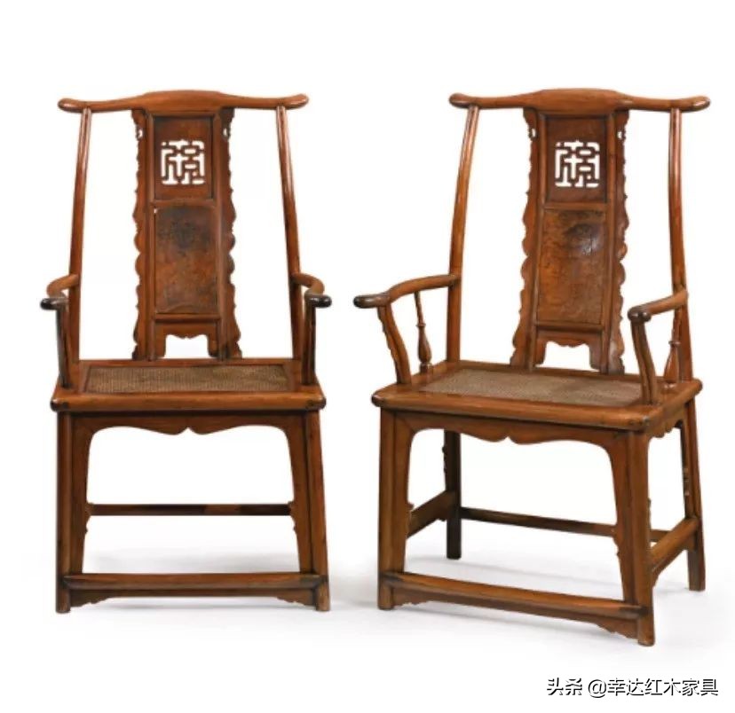 费立哲黄花梨官帽椅,明末清初黄花梨南官帽椅拍卖