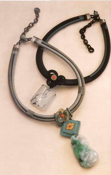 中国结珍珠项链,中国结玉佛项链