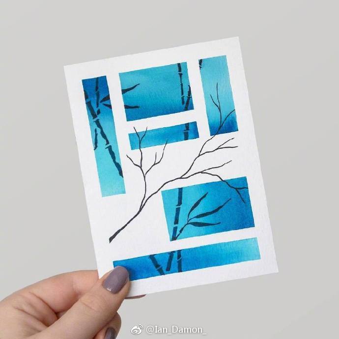 植物水彩配色大全,玫瑰花水彩色卡大花