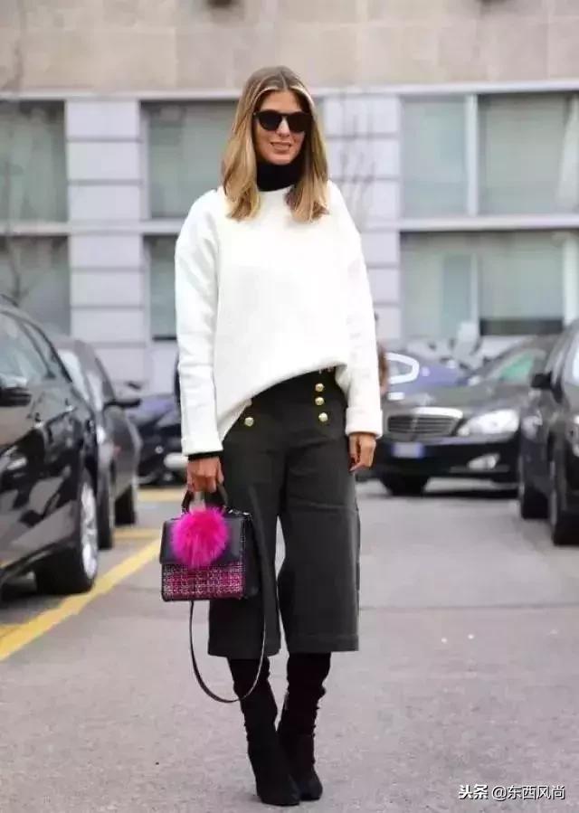 阔腿裤和鞋子的搭配,阔腿裤和鞋的穿搭