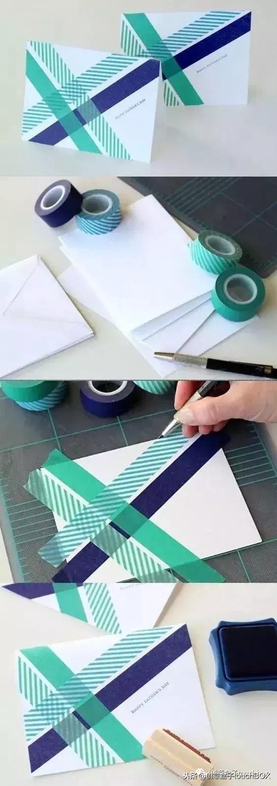 小学生手残党手工贺卡简单,简单手工新年贺卡