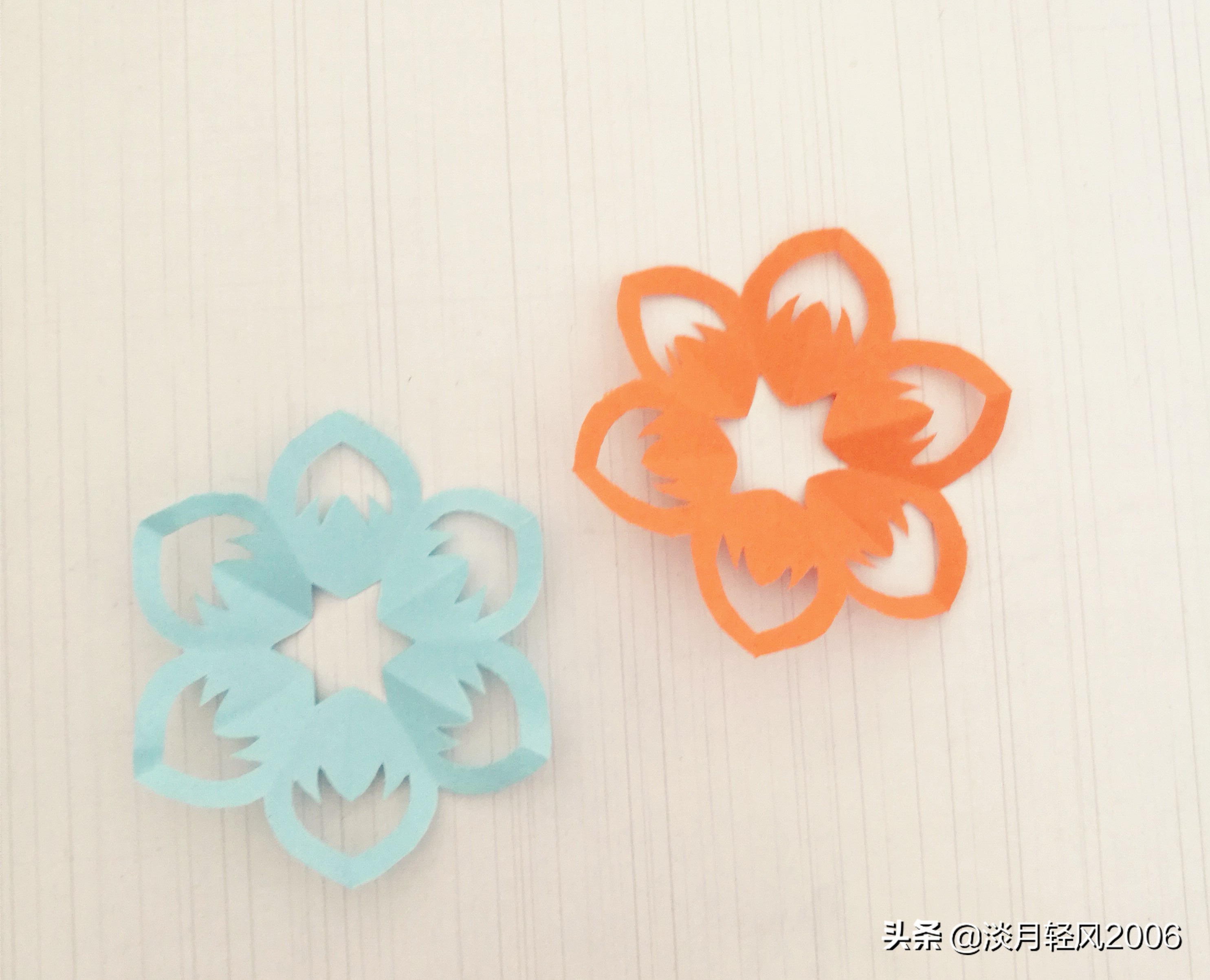 正方形彩纸剪纸手工,手工剪纸教程简单幼儿园花朵