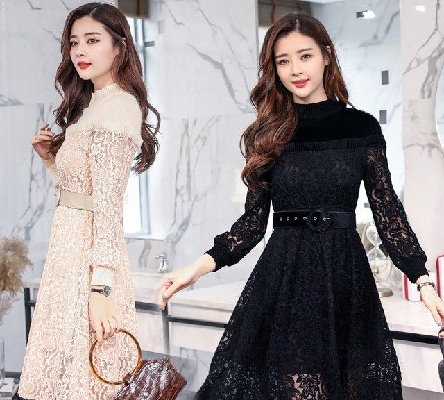 今年最流行的春款长袖连衣裙搭配,春秋长袖连衣裙小清新减龄