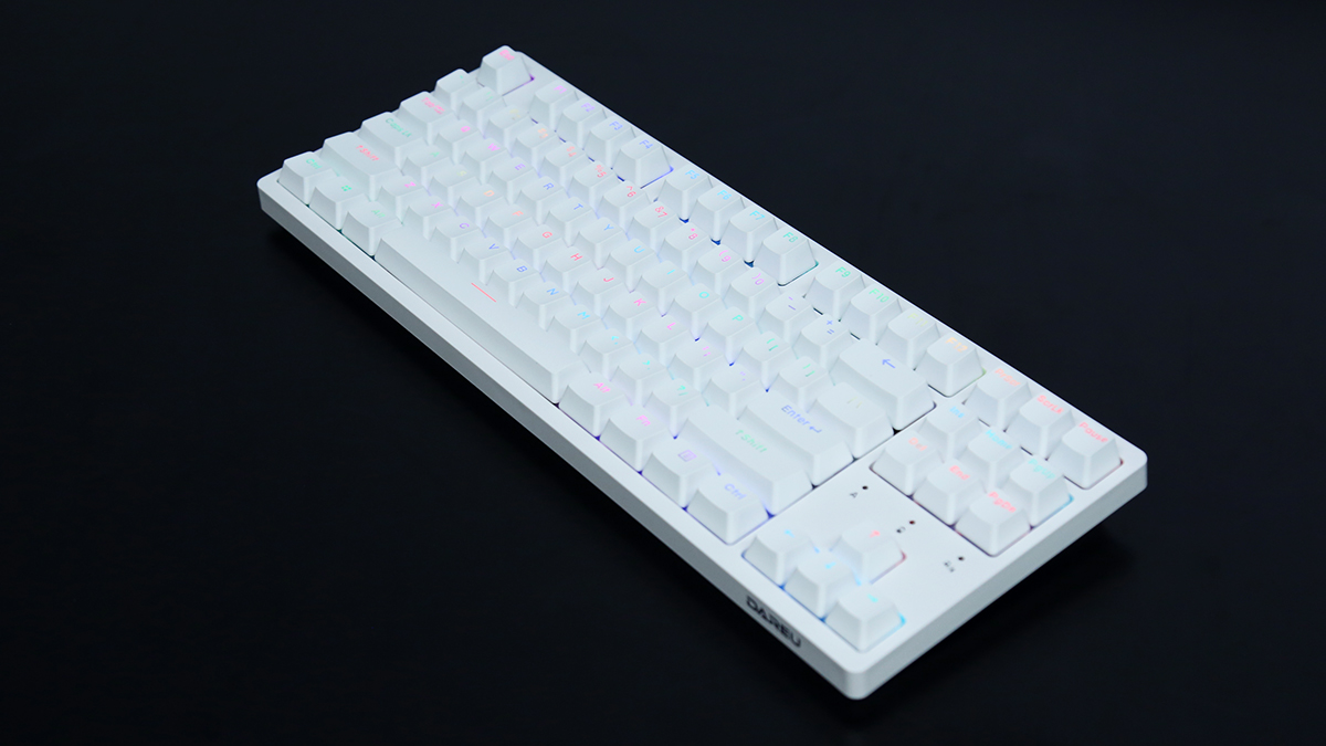 达尔优a87天空轴键盘整体图片,达尔优键盘a87pro买哪款好