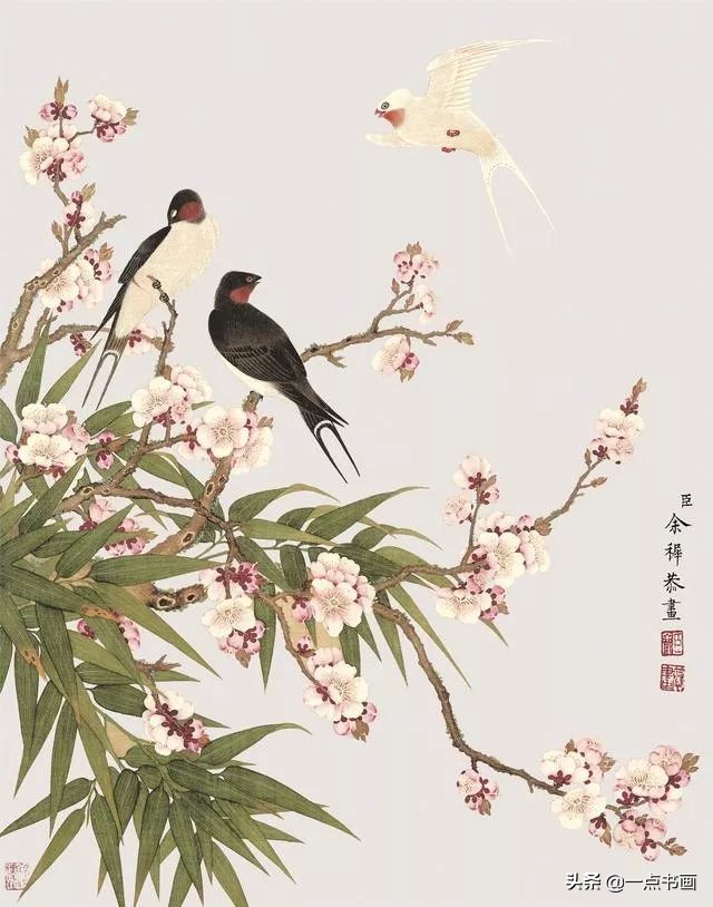 清代山水花鸟画家名单,清代画家朱耷的花鸟画画得很简练