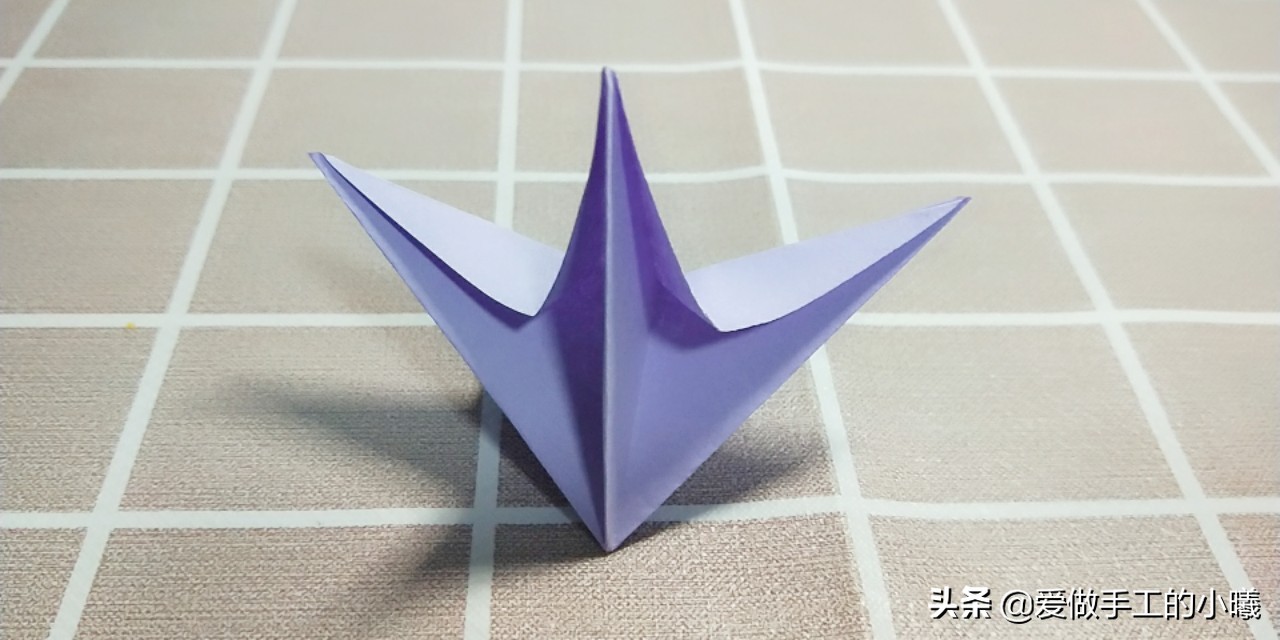 五瓣花折纸步骤图解,立体五瓣花折纸图解