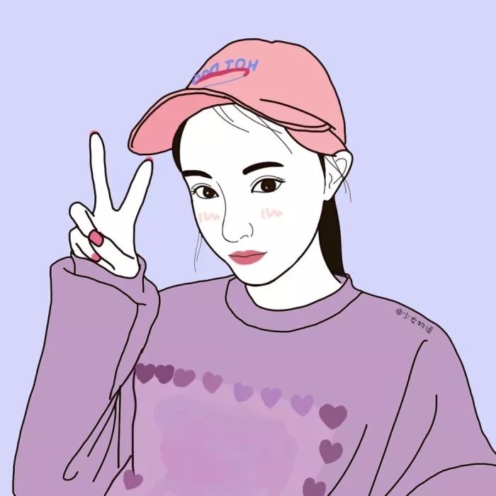 中性头像手绘森系,头像创意个性独特原宿手绘