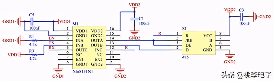 几种实现485隔离的方案,单片机与485隔离电路