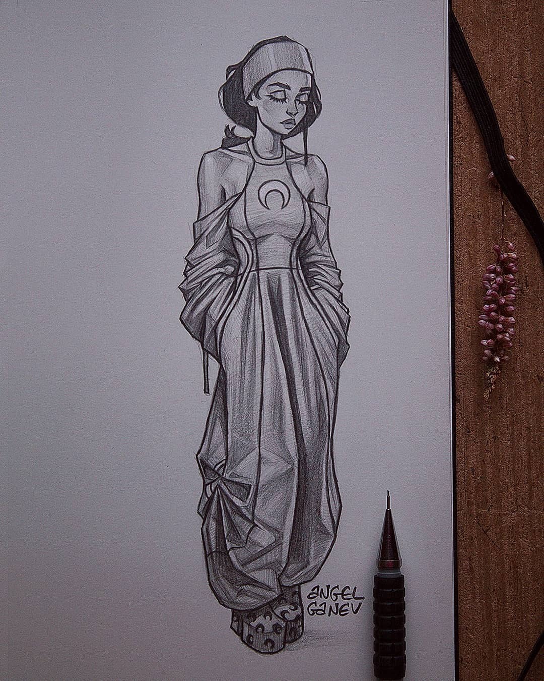 自动铅笔画人物,自动铅笔手绘人物