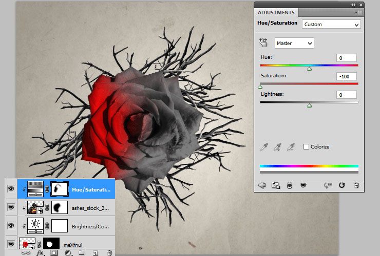 ps如何换花朵教程图解,ps怎么画枯萎的玫瑰